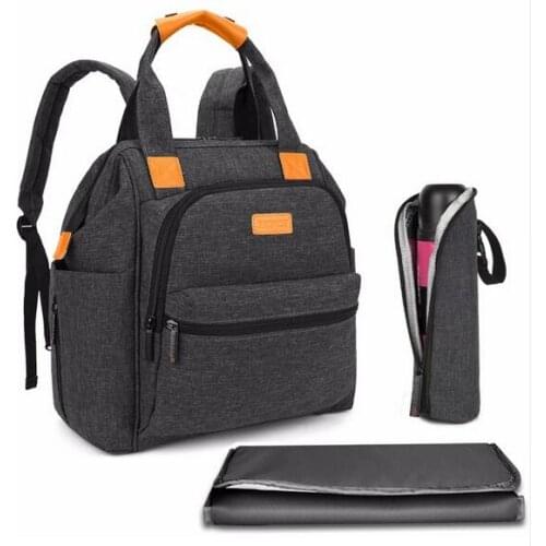 BRINCH Fashion Diaper Bag Baby Bag Waterproof Lighweight Multifunctional Mom Backpack Maternity Bag for Baby Care