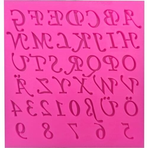 Letters Alphabet Numbers Cake Molds Fondant Chocolate Silicone Molds Candy Moulds Bakeware Food-Grade E523