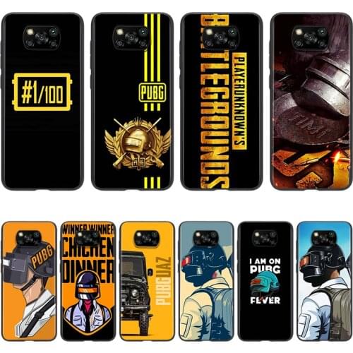 Game PUBG For Xiaomi POCO M3 M2 C3 X3 NFC F2 F3 Pro X2 F1 Pro Mi Play Mix 3 A3 A2 A1 6 5 lite Phone Case