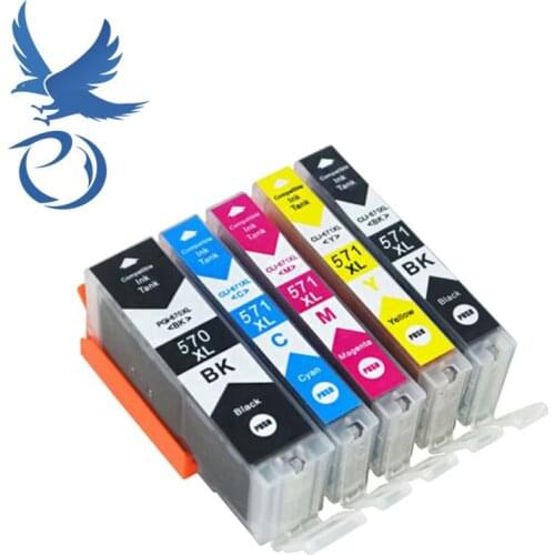 PY 5P 570 571 Ink Cartridge for Canon PGI-570XL CLI-571XL with Chip High Yield Pixma MG5700 MG5750 MG5751 MG5752 MG5753