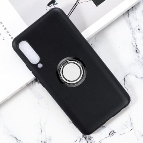 For Meizu 16T Back Ring Holder Bracket Phone Case Cover Phone TPU Soft Silicone Cases for Meizu 16t 6.5 inch