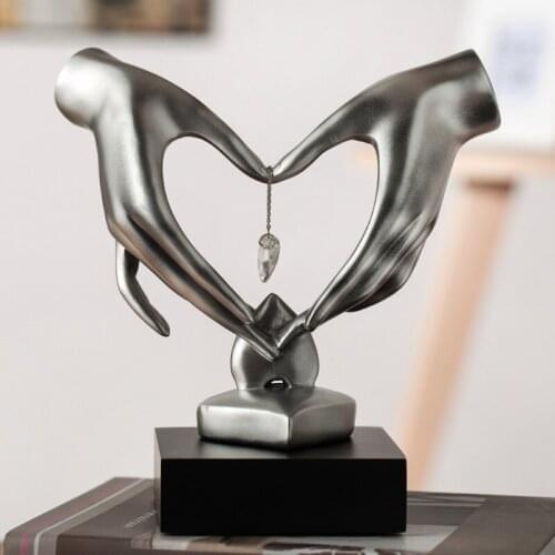 HAND HEART-SHAPED FIGURINES CRYSTAL ART SCULPTURE HANDICRAFTS RESIN ART&CRAFT HOME DECORATION ACCESSORIES BIRTHDAY GIFT R798