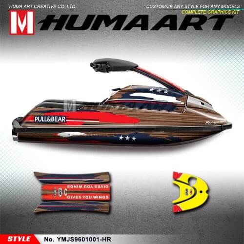 HUMAART Full Graphics Personalised Decal Sticker Vinyl Wrap Kit for Personal Watercraft Super Jet Ski SJ 700 2002 to 2015