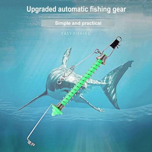 Automatic Fishing Hook Trigger Stainless Steel Spring Fishhook Bait Catch Ejection Catapult Fish Lure Accessories Tackle Goods
