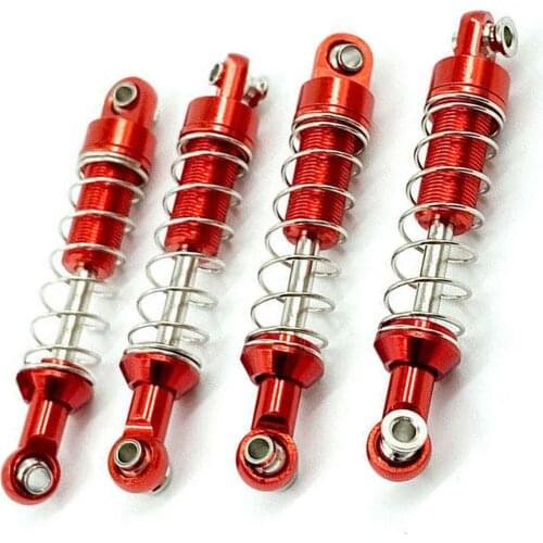 Metal Shock Absorber Spring Damper for WPL C14 C24 C34 MN D90 D91 D96 MN99S Red 4Pcs Remote control car upgrade parts