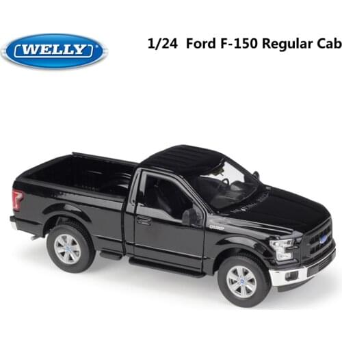 WELLY Diecast Model Car 1:24 Scale 2015 Ford F150 Regular Cab Simulator Pickup Truck Metal Alloy Toy Car For Boy Gift Collection