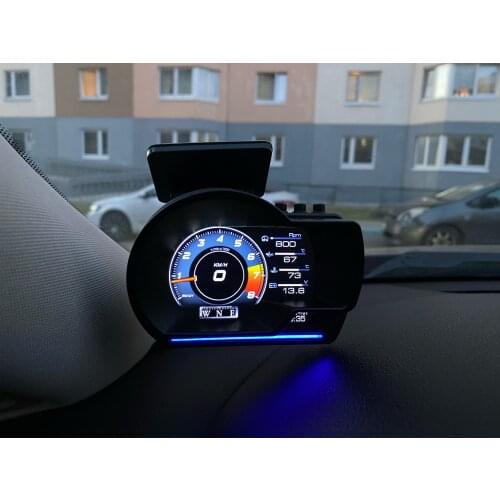 OBD+GPS Dual System Smart Head Up Display Universal HUD Car Speedometer with Navigation Alarm Ambient Overspeed Warning System