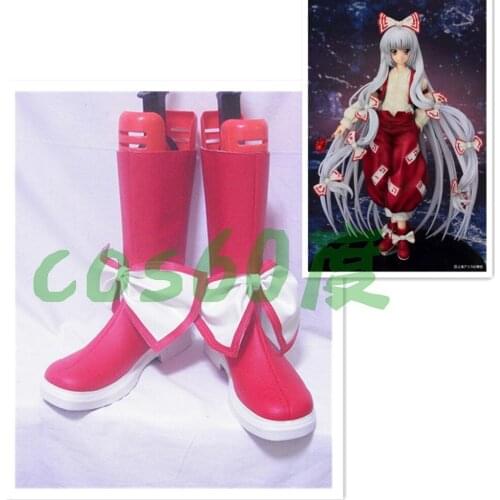 TouHou Project Fujiwara no Mokou Cosplay Shoes Boots S008