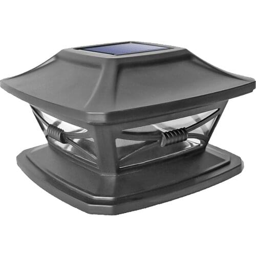 Post Cap LED Fence Lamp Solar Powered Pillar Light Waterproof Insulating Sheet Insert Switch for Garden Yard Decoration