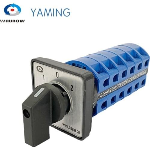 25A Rotary Cam Switch DIY Control Circuit Industrial Use LW26-25/6 Rotation Selection Dual Power 3 Positions 6 Poles