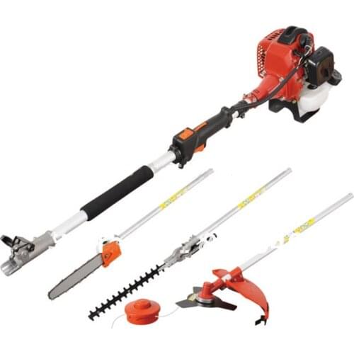 Professional Petrol Long Reach 52cc Hedge Trimmer Strimmer Brush Cutter Pole Saw 4 in 1