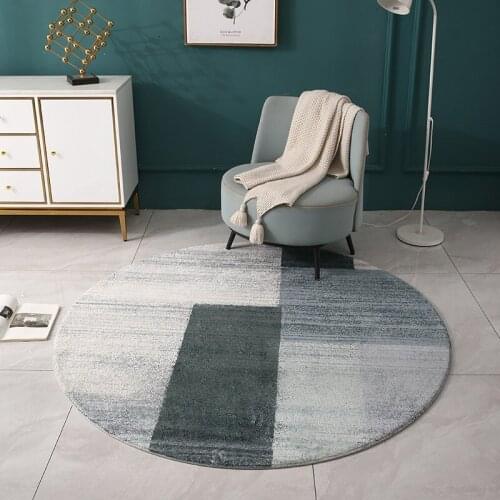 Nordic Light Luxury Round Carpet Livingroom Home Thick Bedroom Round Rug Sofa Computer Chiair Floor Mat Kids Play Tent Rugs