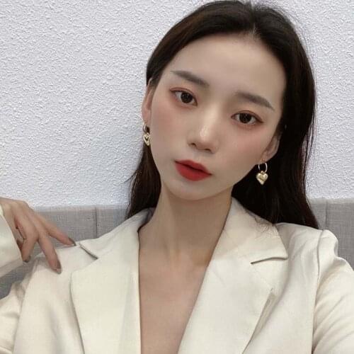 Heart Earrings Geometric Gold And Silver Earrings Female Temperament Romantic Earrings for Women Party Metal Jewelry Accessories