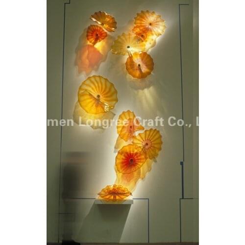 Modern Murano GLass Plate New House Decorative Art Crafts Chihuly Style