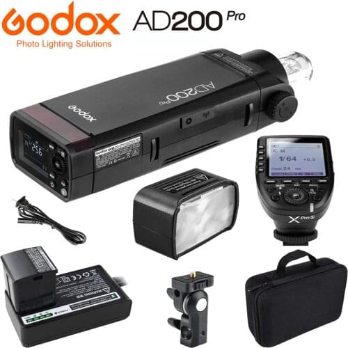 GODOX AD200Pro 200W Flash 2.4G Wireless Transmission,1/8000 HSS and TTL,Optic Slave for Canon & Nikon&Sony & Olympus & Panasonic