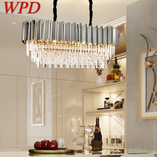 WPD Pendant Light Postmodern Double Crystal LED Lamp Luxury Fixture for Home Dining Living Room