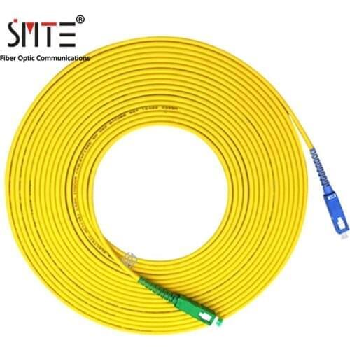 10Pcs/Lot SC/APC-UPC 1 to 20 Meters Optical Patch Cord Cable 3.0mm PVC Fiber Jumper Simplex SM FTTH