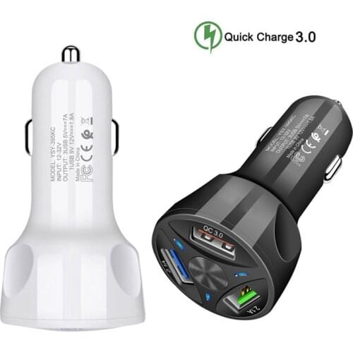 100pcs QC3.0 Quick Charge Car Charger 3ports usb car charger for phone android phone