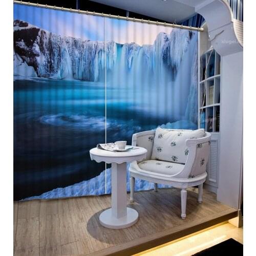 3D Nature waterfall scenery Blackout Curtain For Living Room Landscape Bedroom 3d Window Curtains Thermal curtain