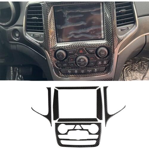 Car Center Console Navigation Decorative Stickers Cover Trim for Jeep Grand Cherokee 2014 2015 2016 2017 2018 Interior Accessory