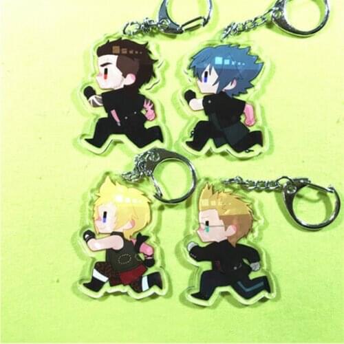 Finall Fantasy XV FF15 Noctis Prompto Coral Run Keychain Keyring Strap Pendant wallet chain cool ktychains for men gift key belt