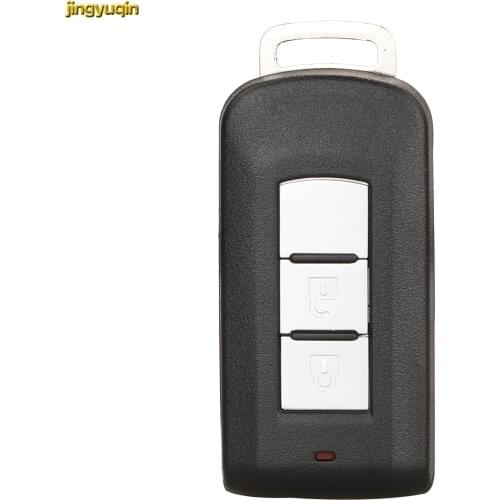 Jingyuqin Remote Car Key Fob Shell For Mitsubishi Outlander 2016 Lancer 10 Pajero Sport ASX L200 2 Buttons Smart Case