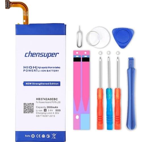 Chensuper New 2800mAh HB3742A0EBC Mobile Phone Battery Use for Huawei Ascend P6/ Ascend G6/ P6-U06/p6-c00/p6-T00 Phone Battery