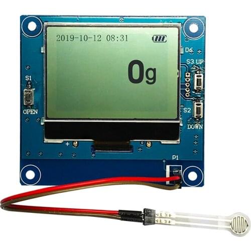 Digital Display Curve of Piezoresistance AD Value of Flexible Film Pressure Sensor Detection Module MY2801