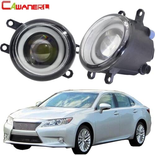 Cawanerl For Lexus ES300h ES350 2013 2014 Car LED Fog Light Angel Eye DRL Daytime Running Lamp 30W White H11 12V Accessories