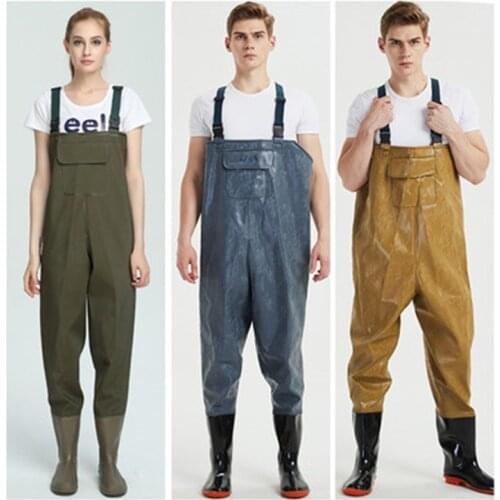 Fly Fishing Waist Waders Strap Waterproof High Pant Wader Pants Duck Hunting Boots Wear Pants with Suspender