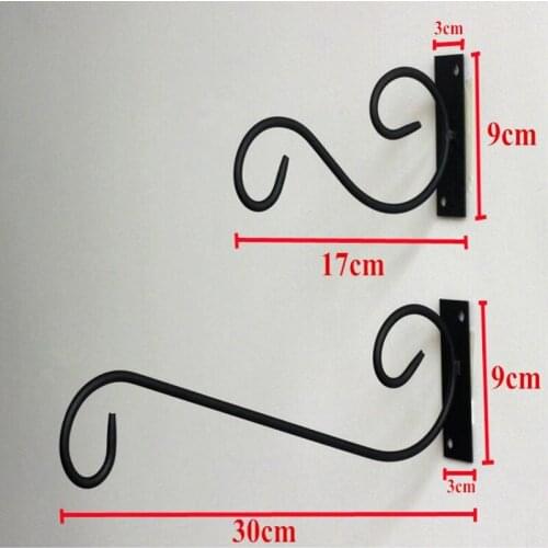 Idyllic outdoor balcony wall hook wrought iron hanging basket Chlorophytum bracket hook wall flower hanger red lantern hanger