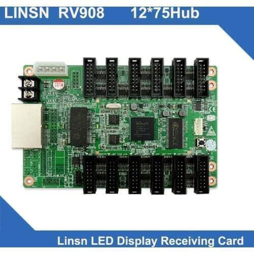 Linsn RV908(RV908M32) LED Display controller Receiving Card Support Static, 1/2, 1/4, 1/8, 1/16, 1/32 Scan, Work with TS802D