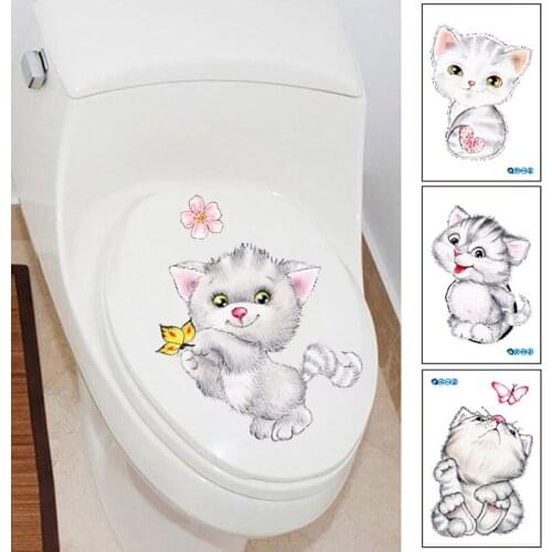 HOT 3D Toilet Sticker Decoration Wallpaper Bathroom Decor Accessories Wall Stickers Muraux Room Home Decor WC Sticker Decoratie