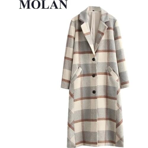 MOLAN Women's Plaid Coats