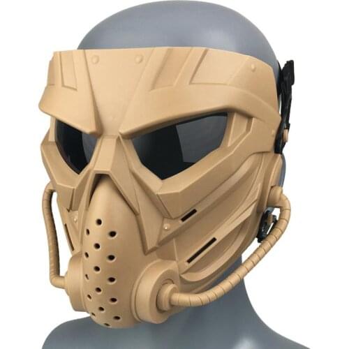 Motorcycle Protective Mask Half Face Breathable Military Tactical Mask Airsoft Paintball CS Combat Face Mask With Helmet Connect