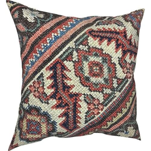 Navaho Weave Decor Kilim Square Pillow Case Throw Pillow Boho Bohemian Turkish Persian Carpet Antique Tribal Creative Pillowcase