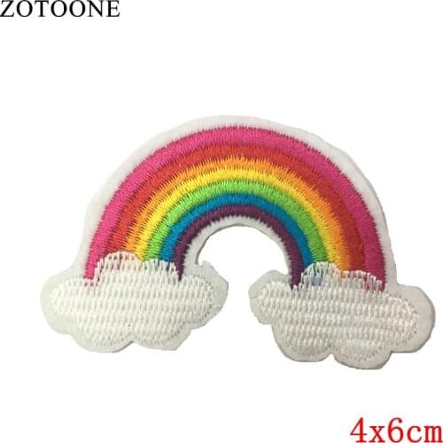 New Rainbow Letter Patch Fox Fashion Heart Cheap Embroidered Anime Badge Stickers Cartoon Iron on Patches for Clothes Applique G