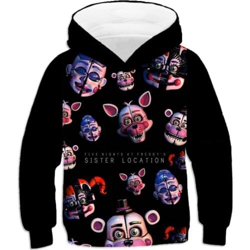 Fall Boys Girls Clothes Fnaf Hoodie Childrens Clothing Baby Girls Boys Long Sleeve Kids Pullover Birthday Gifts 4t-14t Polyeste