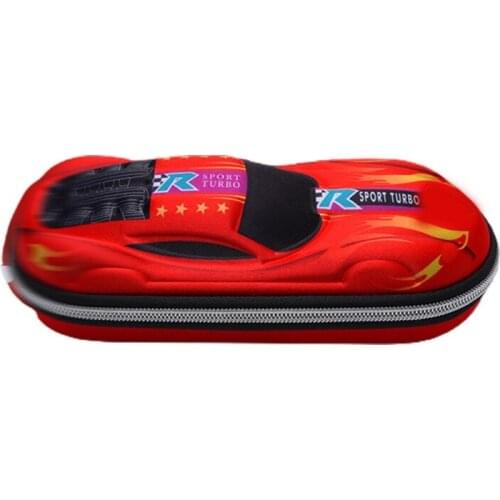 Cartoon Racing Car Pencil Box with Zipper School Staionery Storage Bag Lovely Racing Car Pencil Bag for Children Boys
