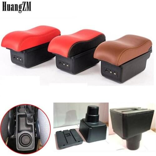 Armrest box for Ford Ecosport center console storage box cup holder ashtray spare parts car modified interior leather armrest