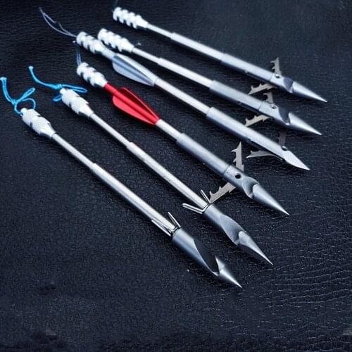 Professional Catapult Dart Hunting Shooting Fish stainless Steel Bow Arrowhead Slingshot Very sharp hunting Barbs Arrow darts