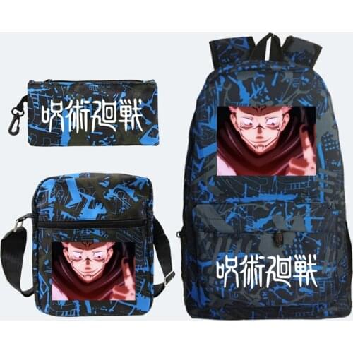 Anime cartoon character college backpack student school bag pattern girl boy child school bag Mochilas teen backpack school bag