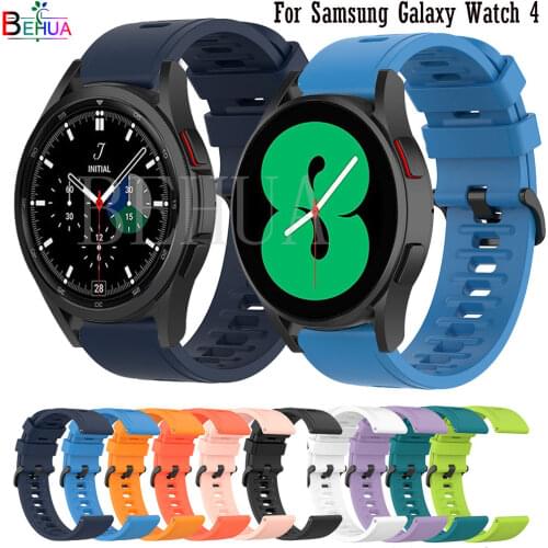 BEHUA Silicone Strap For Samsung Galaxy Watch 4 40mm 44mm Galaxy4 Classic 46MM 42mm Smart Watchband 20mm Wristband Belt Bracelet