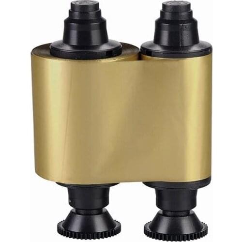 Compatible Evolis R2016 Gold Resin Monochrome Ribbon For Pebble Dualys Card Printers 1000 Prints
