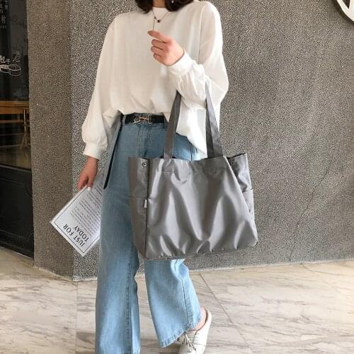 Women oxford cloth handbags 2020 new Korean version of simple and stylish large-capacity shoulder bag wild fashion handbags
