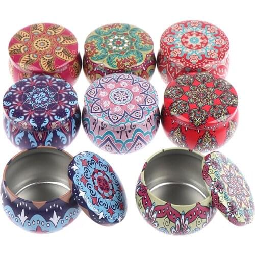 Drum-shaped Empty Tinplate Box Tins Cans Jars Containers For Aroma Essential Oil Soy DIY Candle Making Supplies Candy Tea Jar