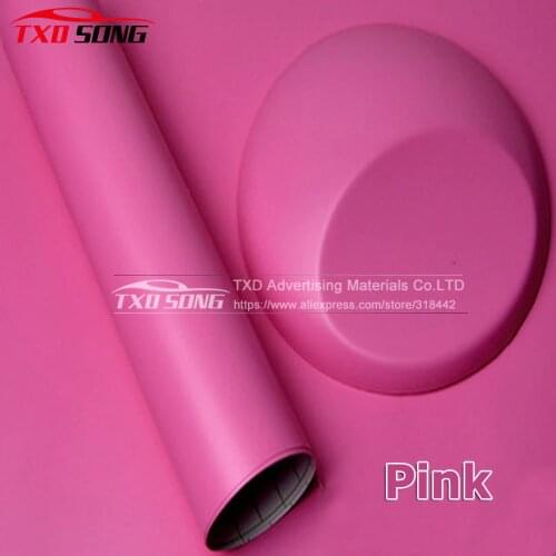 10/20/30/40/50/60X152CM/Lot Pink Matt Vinyl film With air drains Matt vinyl wrap film for car decoration matt pink vinyl film