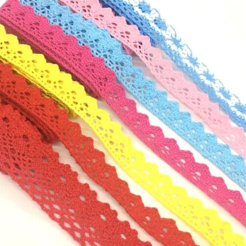 2Y 0.7cm-2.8cm Crocheted Webbing Cotton Lace Ribbon for Handmade Craft Patchwork Sewing Easter Wedding Deco Gift Floral Packing