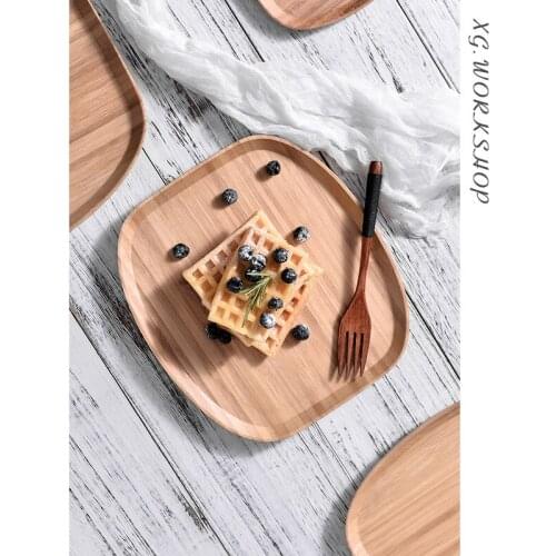 Japanese Creative Plate Tableware Cold Dish Dried Fruit Dumpling Tray Household Living Room Fruit Plate Simple Bamboo Tray