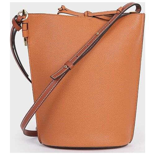 Bag womens bag new 2021 net red with the small fragrant leather bucket bag womens head layer cowhide shoulder oblique satchel